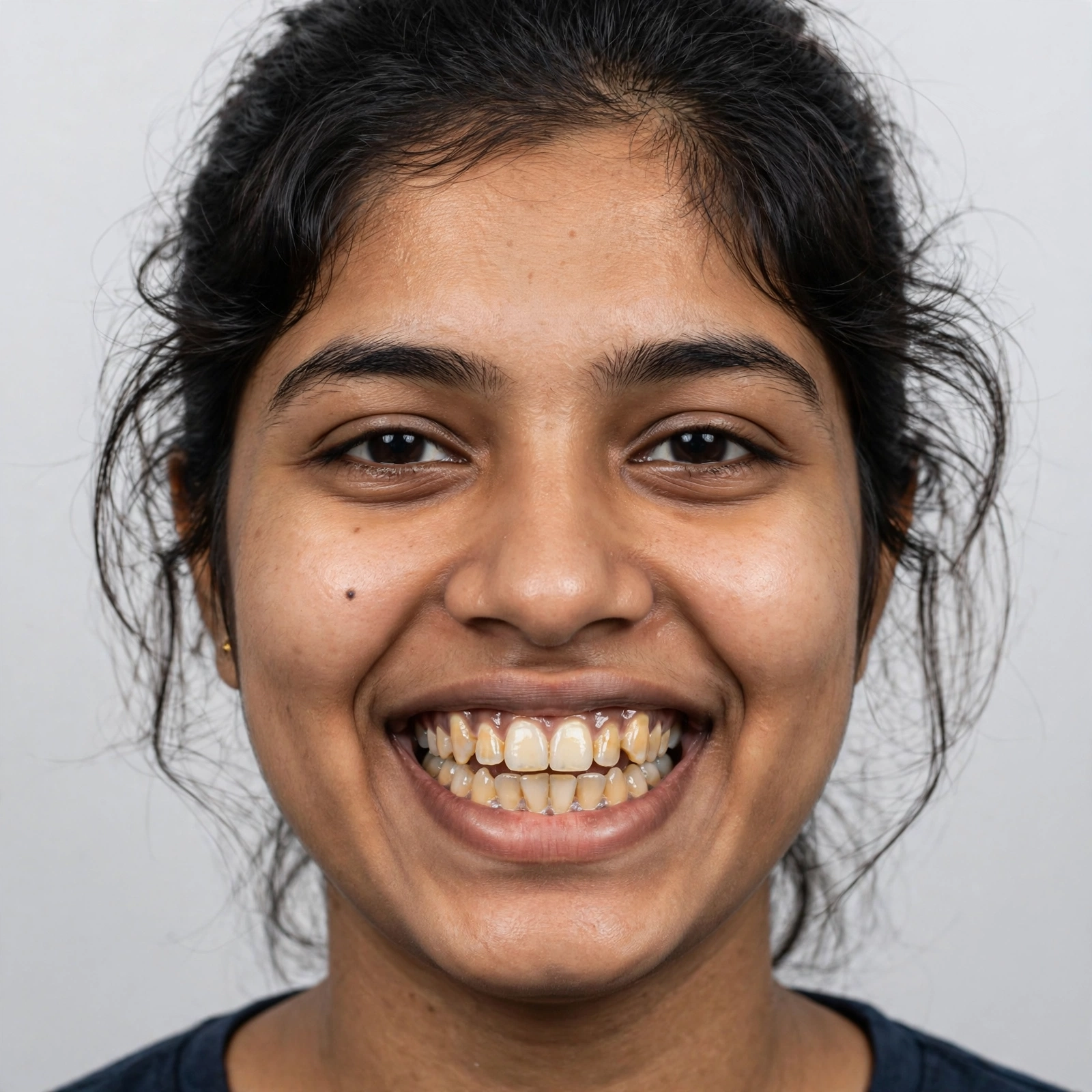Smile before braces treatment